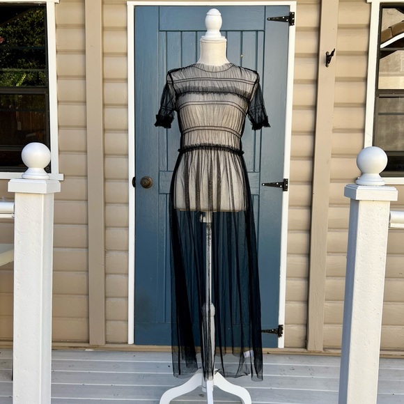 Rehab Dresses & Skirts - Rehab Black Sheer Maxi Dress Women Size Small
